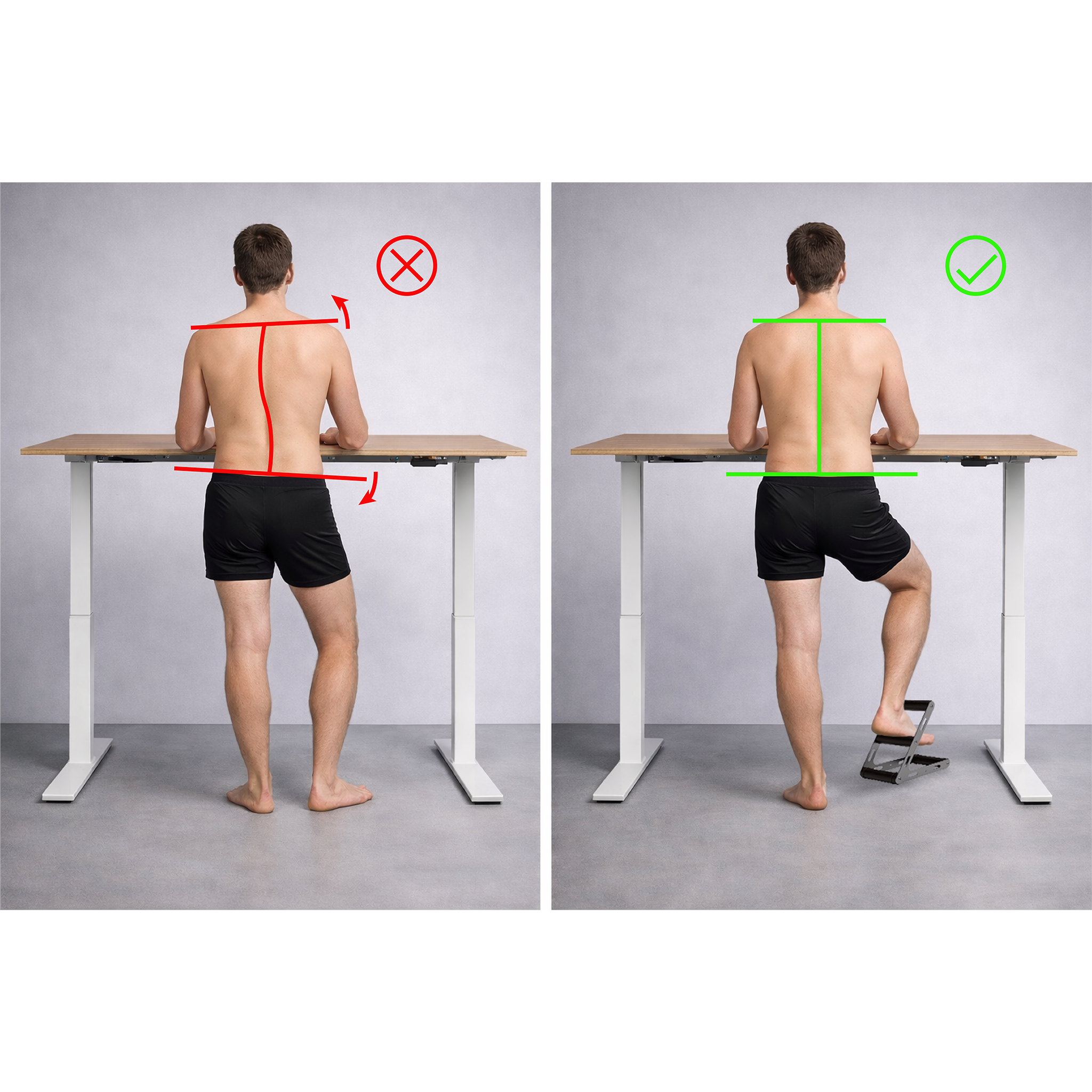 Ergo-Stand Fußstütze – ergonomische Fußablage für Steharbeitsplätze – Bild 2